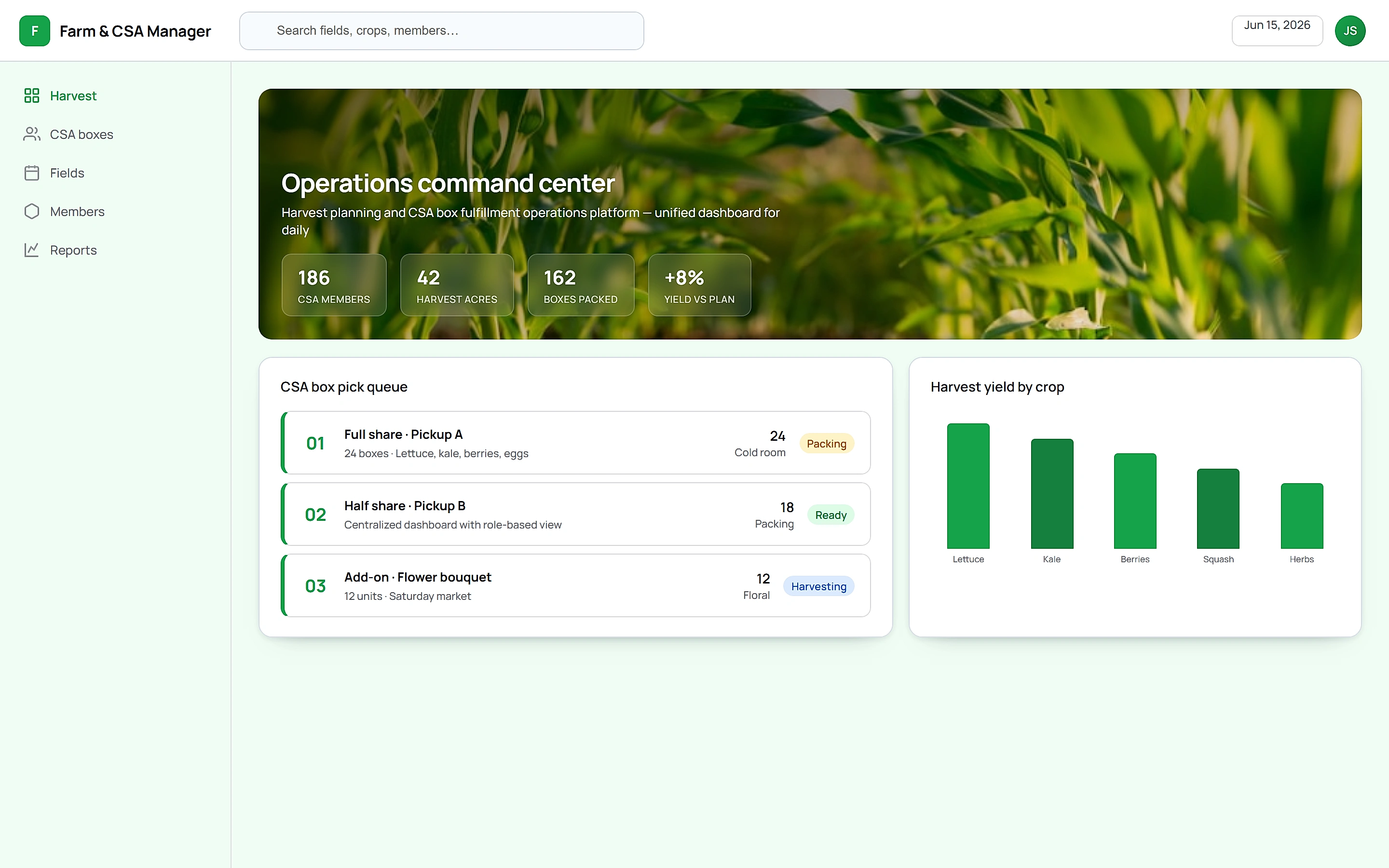 Farm & CSA Manager — Operations command center